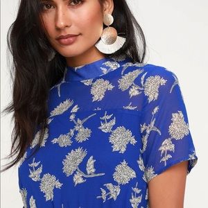 Lulus royal blue midi dress